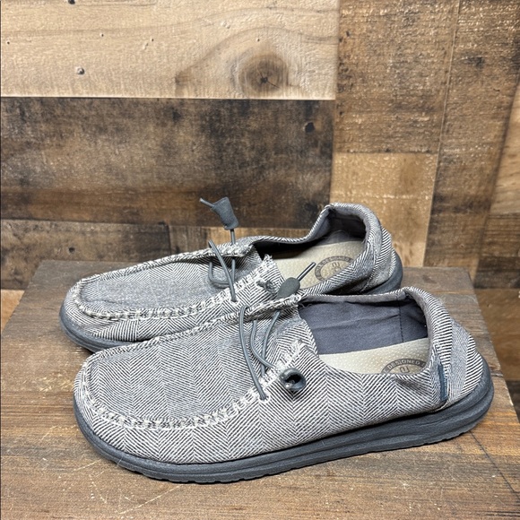 Hey Dude‎ Wendy Herringbone Gray Loafers Women's Size 9 - Picture 1 of 7